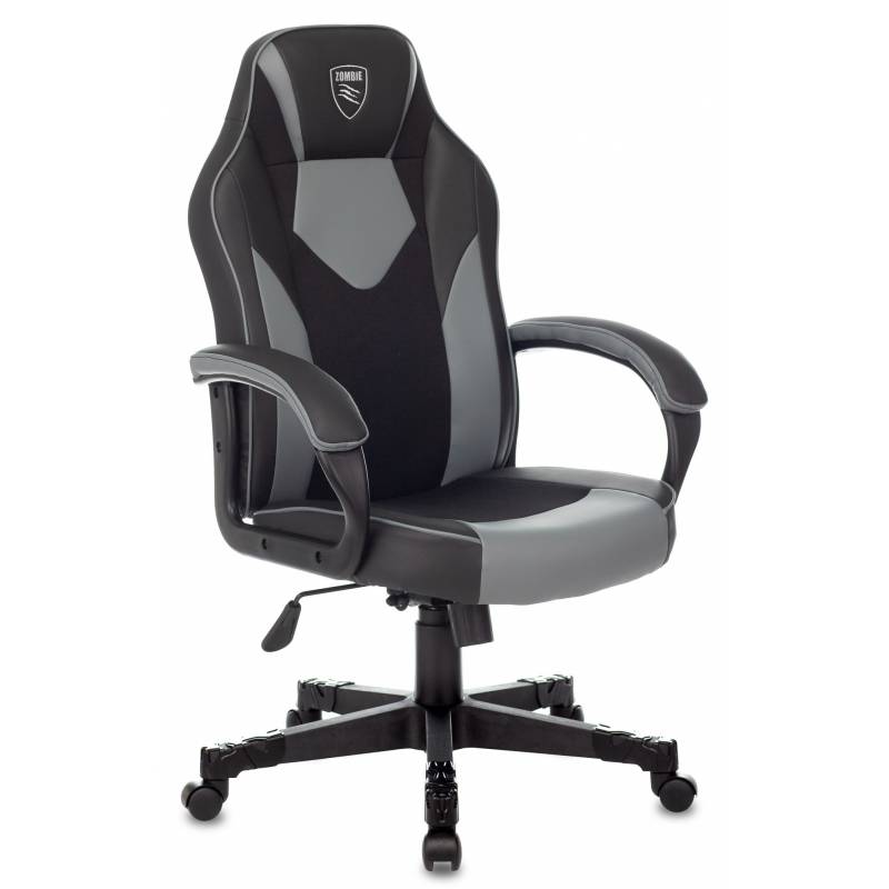 Кресло игровое Zombie GAME 17 черный/серый текстиль/эко.кожа крестовина пластик главное фото