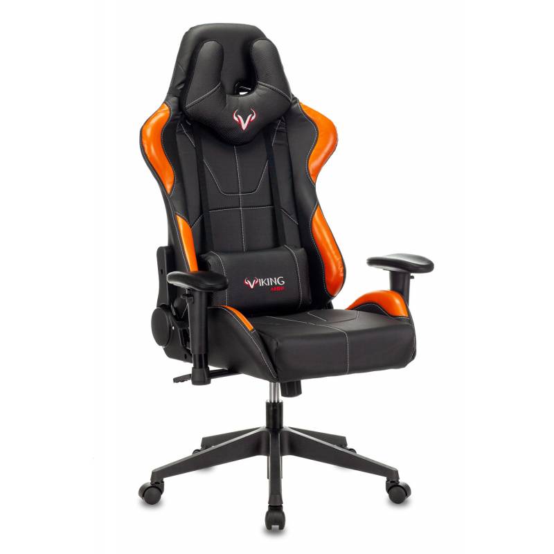 Кресло игровое геймерское Бюрократ VIKING 5 AERO ORANGE черный/оранжевый искусственная кожа главное фото