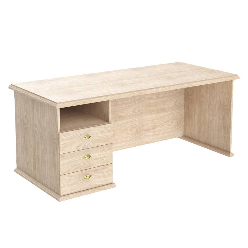 Стол руководителя однотумбовый RDT 188(L) Дуб Девон 1800х800х750 главное фото